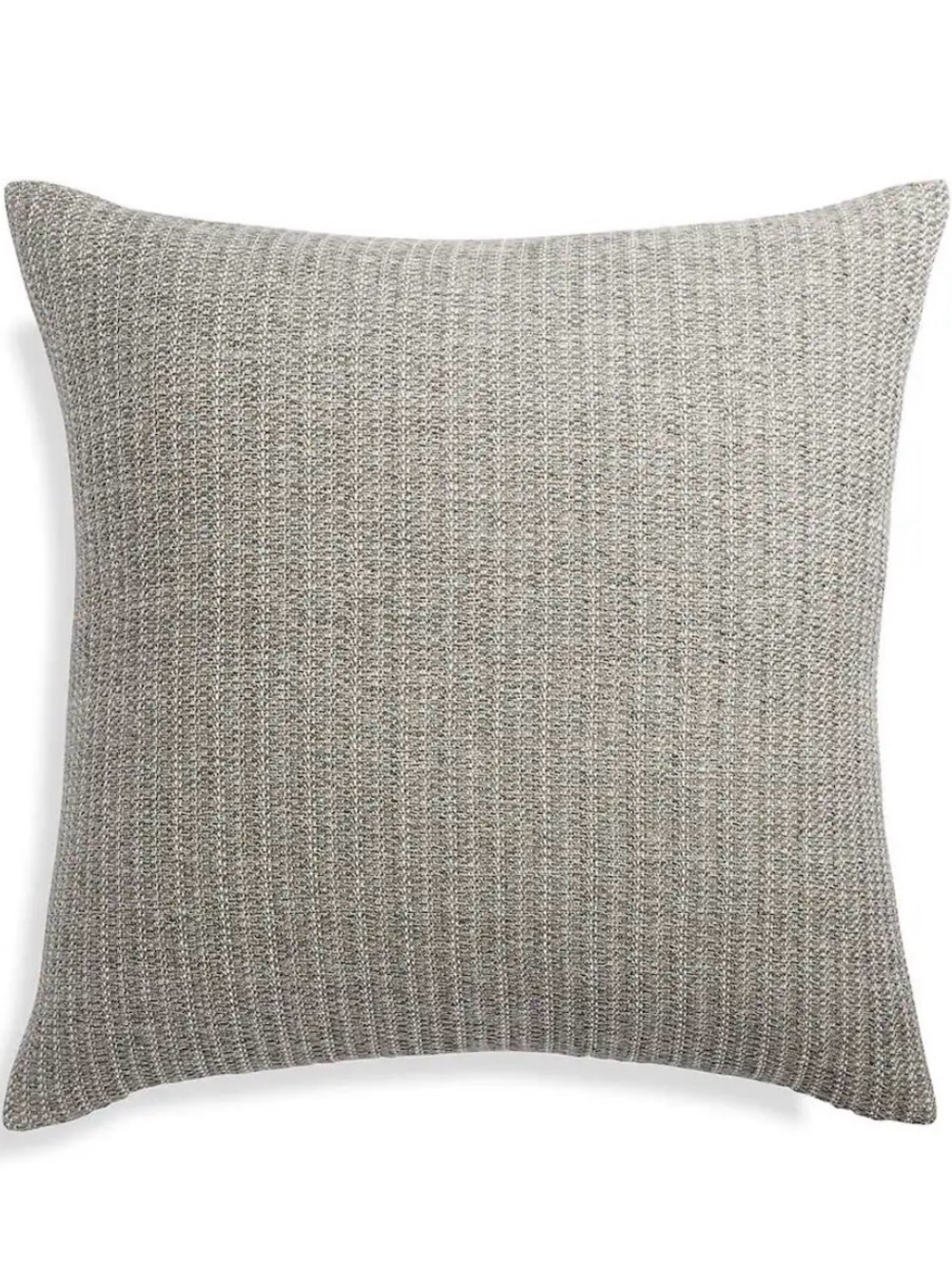 Crate&Barrel Textured Knit Decorative Pillow - Gray/Cream